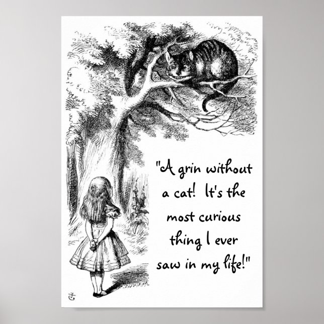 Alice und die Cheshire Cat Poster (Vorne)