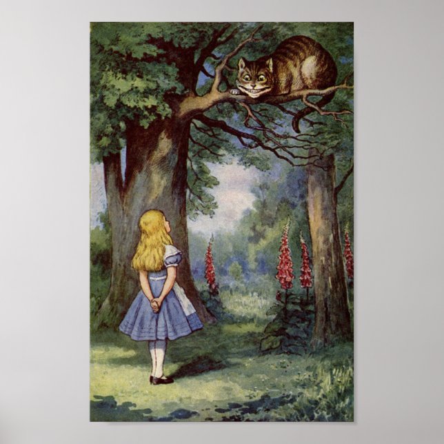 Alice und die Cheshire Cat Poster (Vorne)