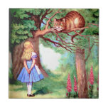 Alice und die Cheshire-Katze im Märchenland Fliese<br><div class="desc">Alice und die Cheshire-Katze im Märchenland</div>