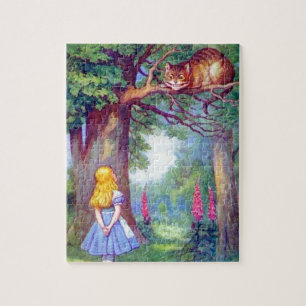 Alice und die Cheshire-Katze Vollfarbe Puzzle