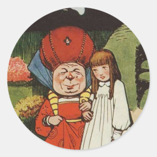 Alice und die Duchess-1-Aufkleber Runder Aufkleber