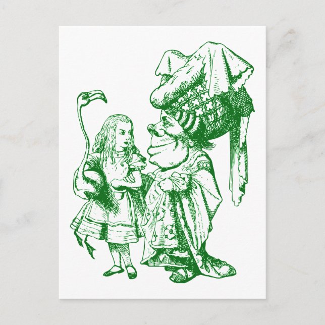 Alice und die Duchess Inacked Green Postkarte (Vorderseite)