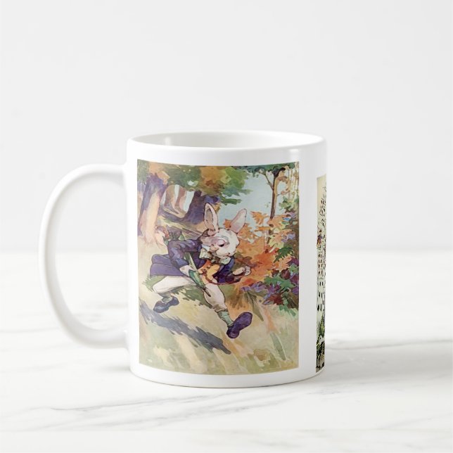 Alice und die Kaninchen ~ Kaffeetasse/Tasse Kaffeetasse (Links)