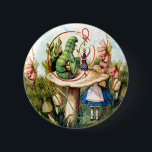 Alice und die Raupe im Märchenland Button<br><div class="desc">Alice und die Raupe im Märchenland</div>