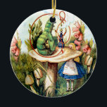 Alice und die Raupe im Märchenland Keramik Ornament<br><div class="desc">Alice und die Raupe im Märchenland</div>