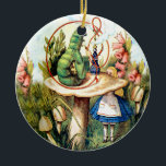 Alice und die Raupe im Märchenland Keramik Ornament<br><div class="desc">Alice und die Raupe im Märchenland</div>