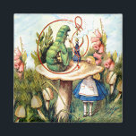 Alice und die Raupe im Wunderland Magnet<br><div class="desc">Alice und die Raupe von Alice's Abenteuer im Wunderland.</div>