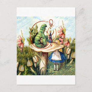 Alice und die Raupe im Wunderland Postkarte