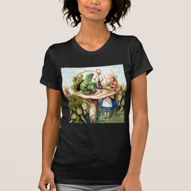 Alice und die Raupe im Wunderland T-Shirt (Vorderseite)