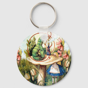 Alice und die Raupe in Wonderland Schlüsselanhänger