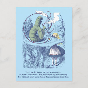 Alice und die Raupe Postkarte