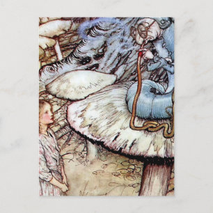 "Alice und die Raupe" von Arthur Rackham Postkarte