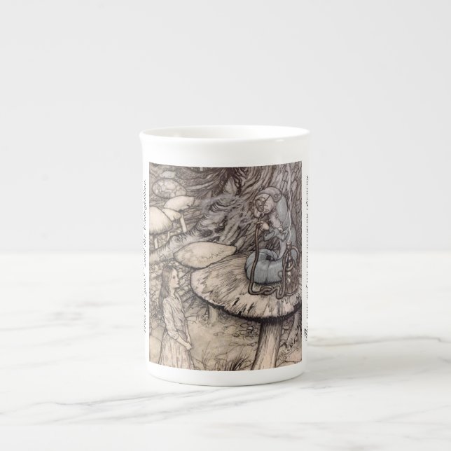 Alice und die Raupe Wonderland China Tasse (Vorderseite)
