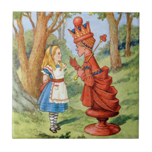 Alice und die rote Königin in Wonderland Fliese