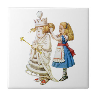 Alice und die White Queen in Wonderland Fliese