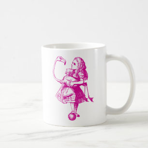 Alice und Flamingo schwärzten Rosa mit Tinte Kaffeetasse