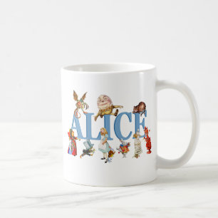 Alice und Freunde in Wunderland Kaffeetasse