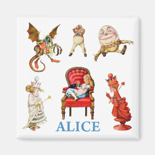 Alice und Freunde in Wunderland Magnet