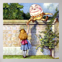 Alice und Humpty Dumpty in Wonderland