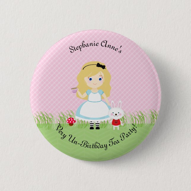 Alice und ihr Tea-Party Button (Vorderseite)