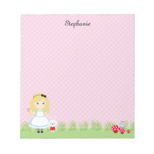 Alice und ihr Tea-Party Notizblock