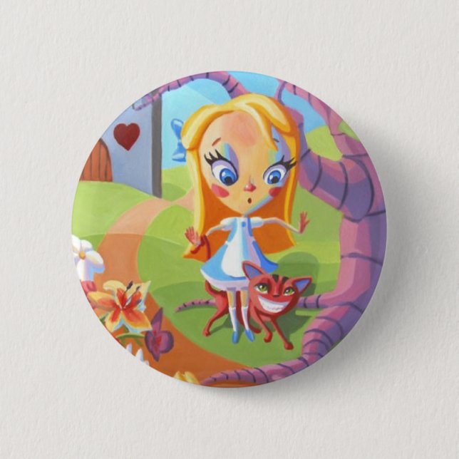 Alice und Märchenland Button (Vorderseite)