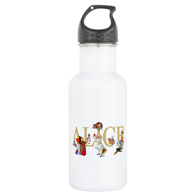 Alice und Märchenland und Freunde Trinkflasche (Vorderseite)