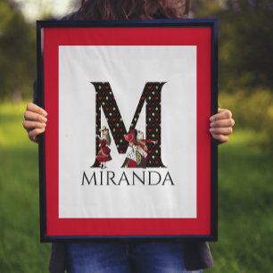 Alice und Queen Illustrierte Letter M Wall Poster