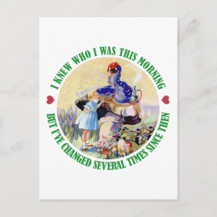 ALICE UND RAUPE POSTKARTE