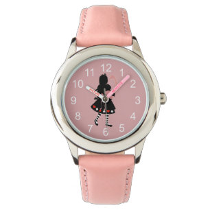 Alice und rosa Flamingo Armbanduhr