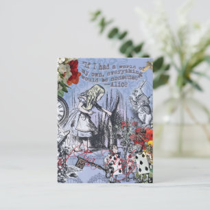 Alice Unsinn Vorhang Wunderland Klassiker Postkarte