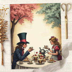 Alice Verrückter Hatter Teeparty-Schrappbuch-Papie