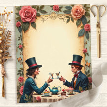 Alice Verrückter Hatter Teeparty Toast Scrapbook P