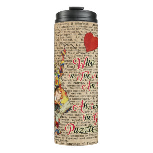 Alice, Verrückter Hutmacher & Kaninchen Vintage Co Thermosbecher
