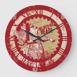 Alice Vintag Red Queen Große Wanduhr