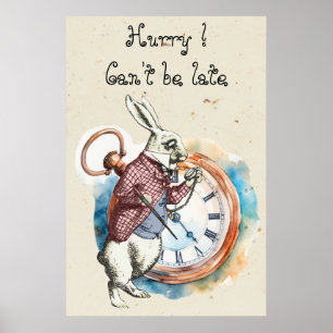Alice - Weißes Kaninchen 1865 Poster