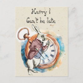 Alice - Weißes Kaninchen 1865 Postkarte