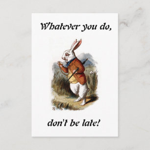 Alice - Weißes Kaninchen Einladung