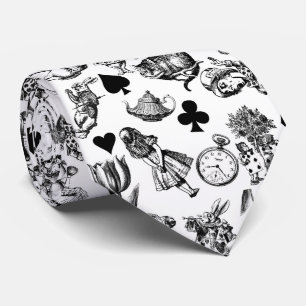 Alice Weißes Kaninchen Wunderland Klassiker Krawatte