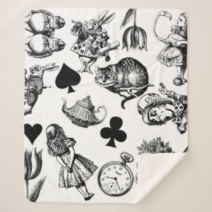 Alice Weißes Kaninchen Wunderland Klassiker Sherpadecke