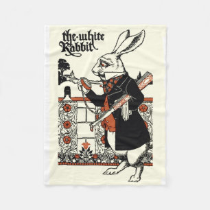 Alice White Rabbit Classic Wonderland Fleecedecke