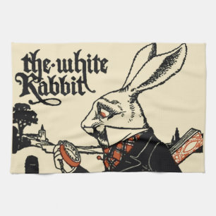Alice White Rabbit Classic Wonderland Geschirrtuch