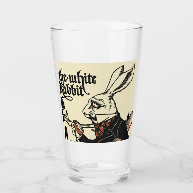 Alice White Rabbit Classic Wonderland Glas (Vorderseite)