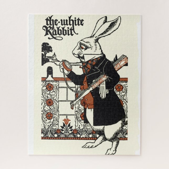 Alice White Rabbit Classic Wonderland Puzzle (Vertikal)