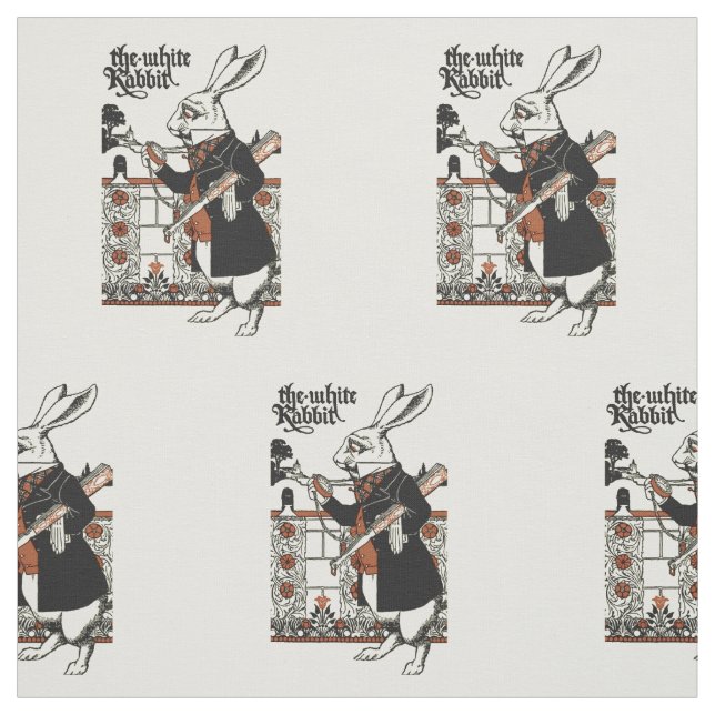 Alice White Rabbit Classic Wonderland Stoff (Muster)