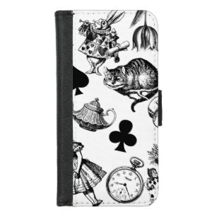 Alice White Rabbit Wonderland Classic iPhone 8/7 Geldbeutel-Hülle