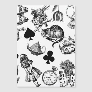 Alice White Rabbit Wonderland Classic Magnetkarte