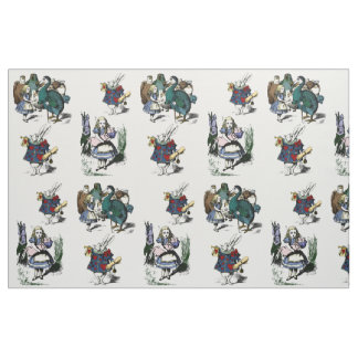 Alice Wonderland Blickwinkel Glass Weiße Kaninchen Stoff