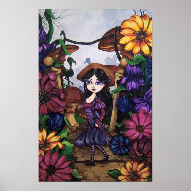 "ALICE" Wonderland Fantasy Art Print Poster (Vorne)