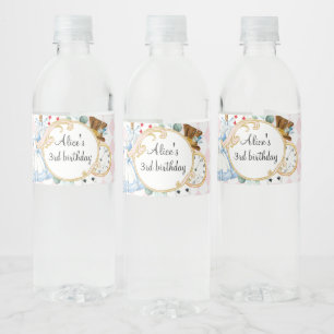 Alice Wonderland mad hatte Party Wasserflasche Wasserflaschenetikett